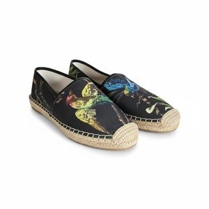 Gucci Botanical Print Espadrilles Flats Size 9.5 Box Dust Bags